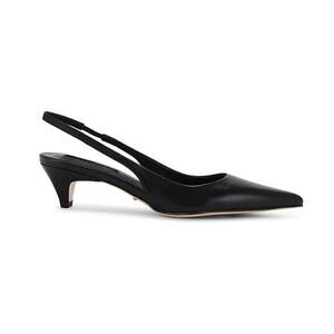 Tony Bianco Black Pointed Slingback Kitten Heels